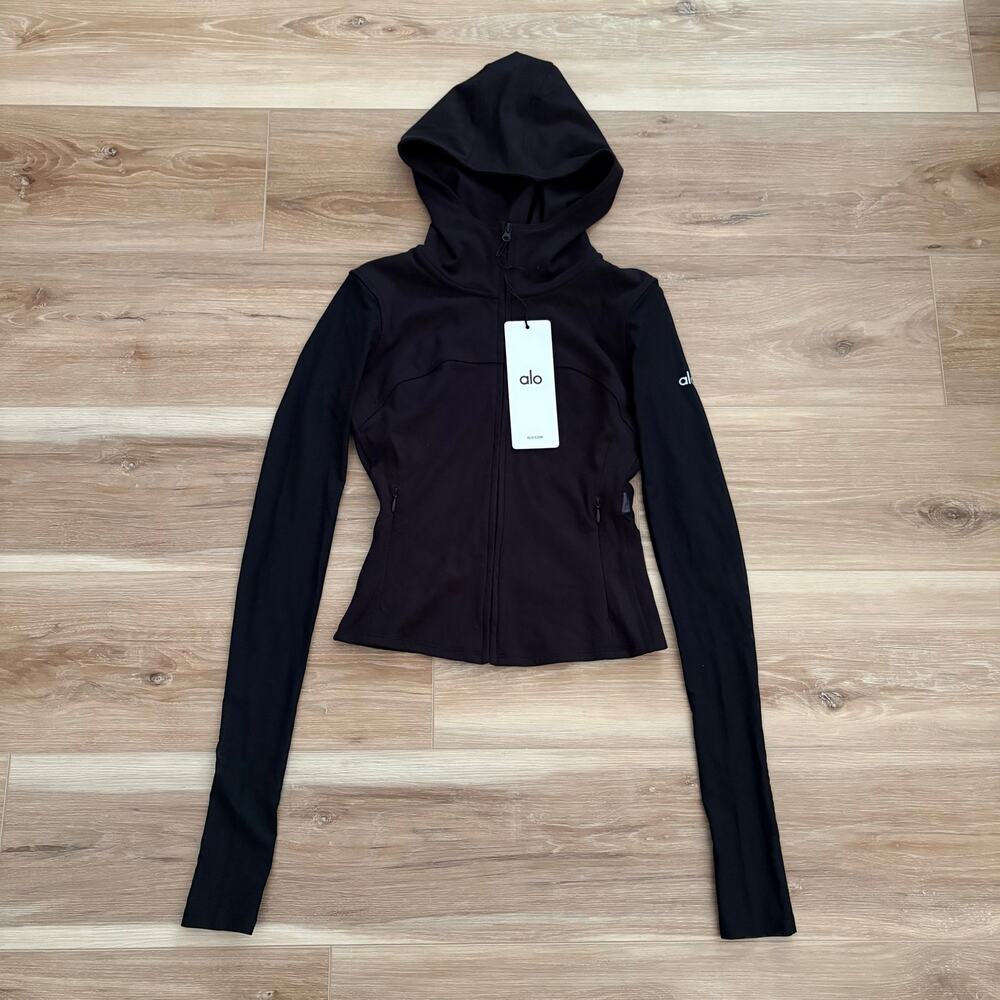 ALO Softsculpt Superset Full Zip Jacket Black XS